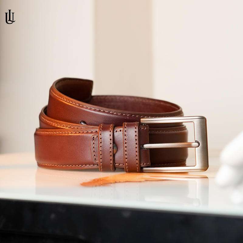 Marc Leather Belt Plain Chocolate