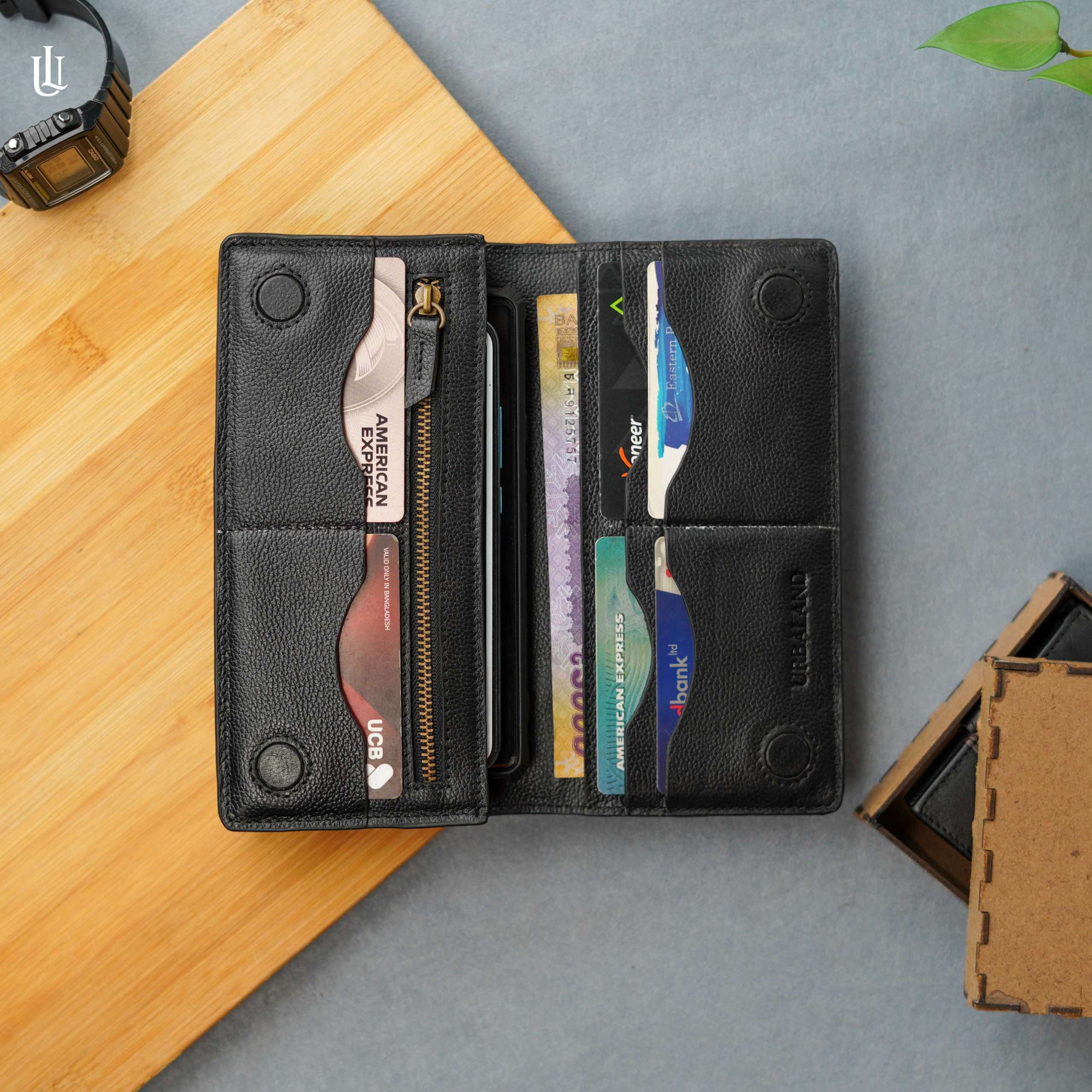 Wane Long Wallet - Black